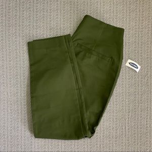 Old Navy Green High-Waisted Pixie Ankle Pants